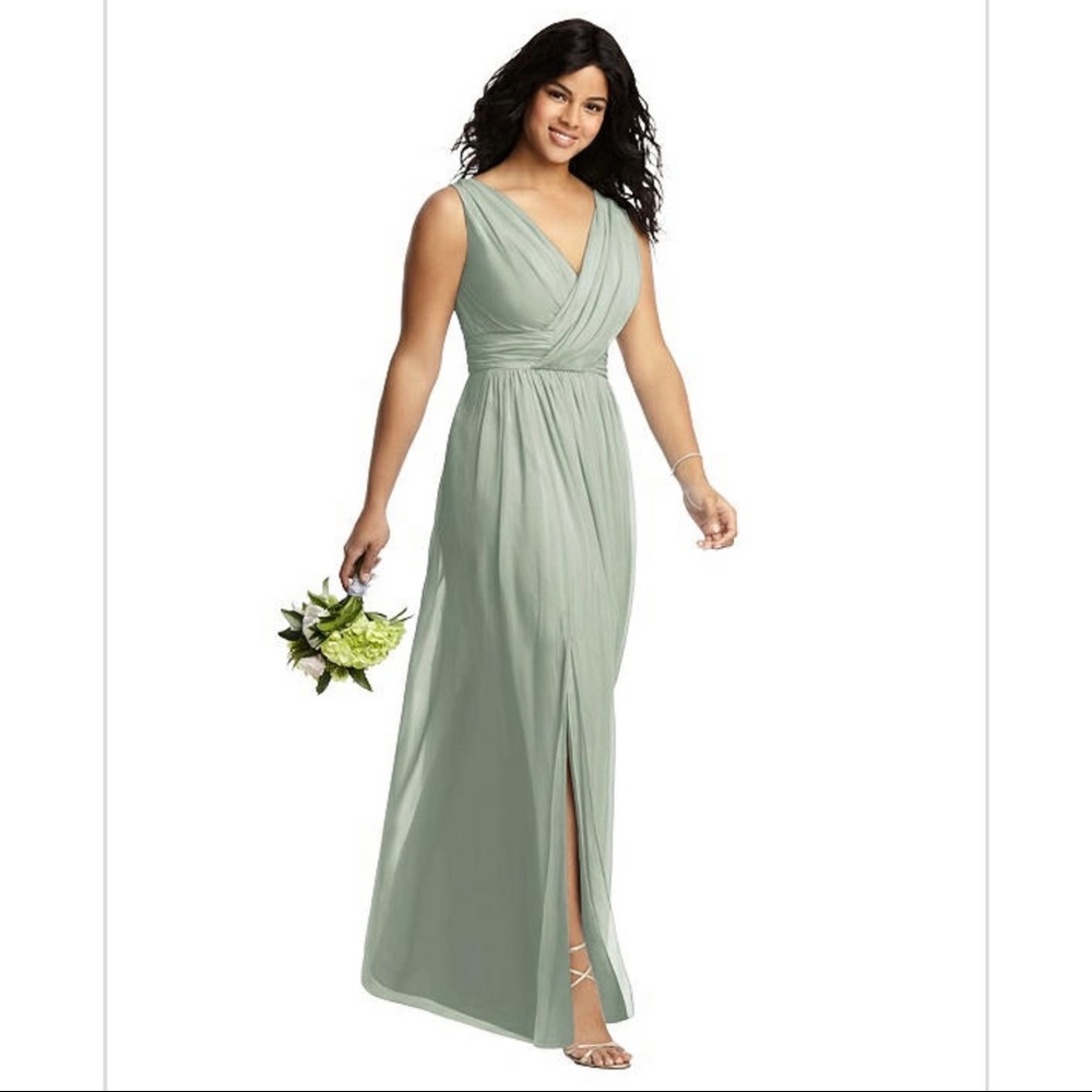 Dessy Collection Sleeveless Draped Chiffon Maxi